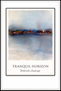 Tranquil Horizon – Watercolor Landscape Poster