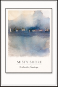 Misty Shore – Watercolor Landscape Poster