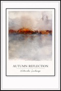 Autumn Reflection – Watercolor Landscape Poster