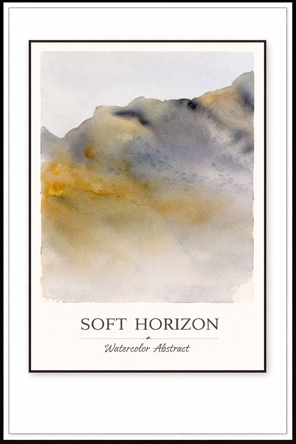 Soft Horizon – Watercolor Abstract Poster