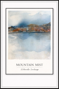 Mountain Mist – Watercolor Landscape Poster