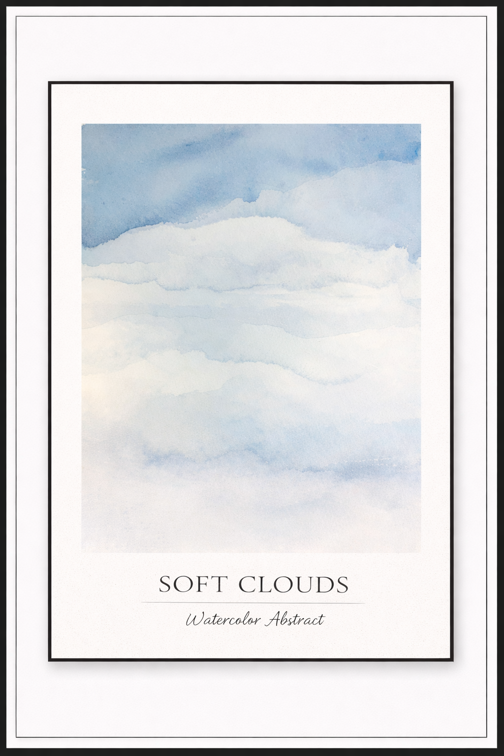Soft Clouds – Watercolor Abstract Poster