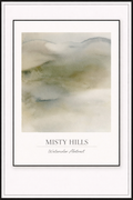 Misty Hills – Watercolor Abstract Poster