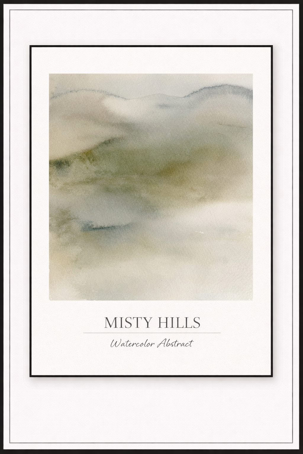 Misty Hills – Watercolor Abstract Poster