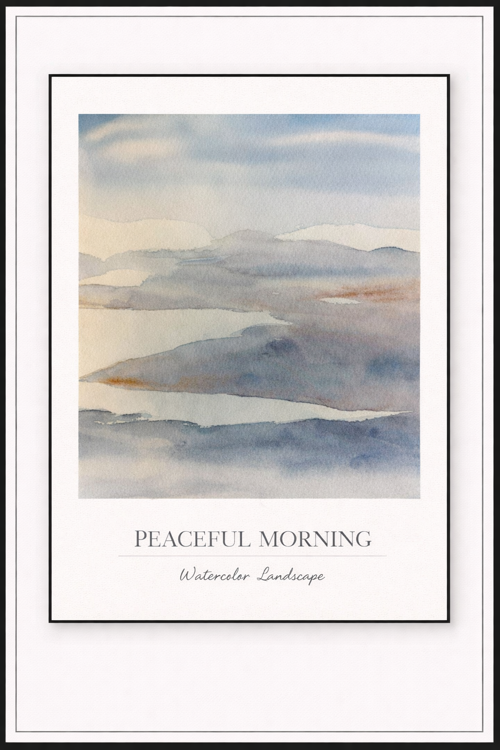 Peaceful Morning – Watercolor Landscape Poster