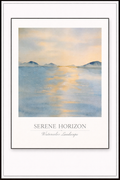 Serene Horizon – Watercolor Landscape Poster