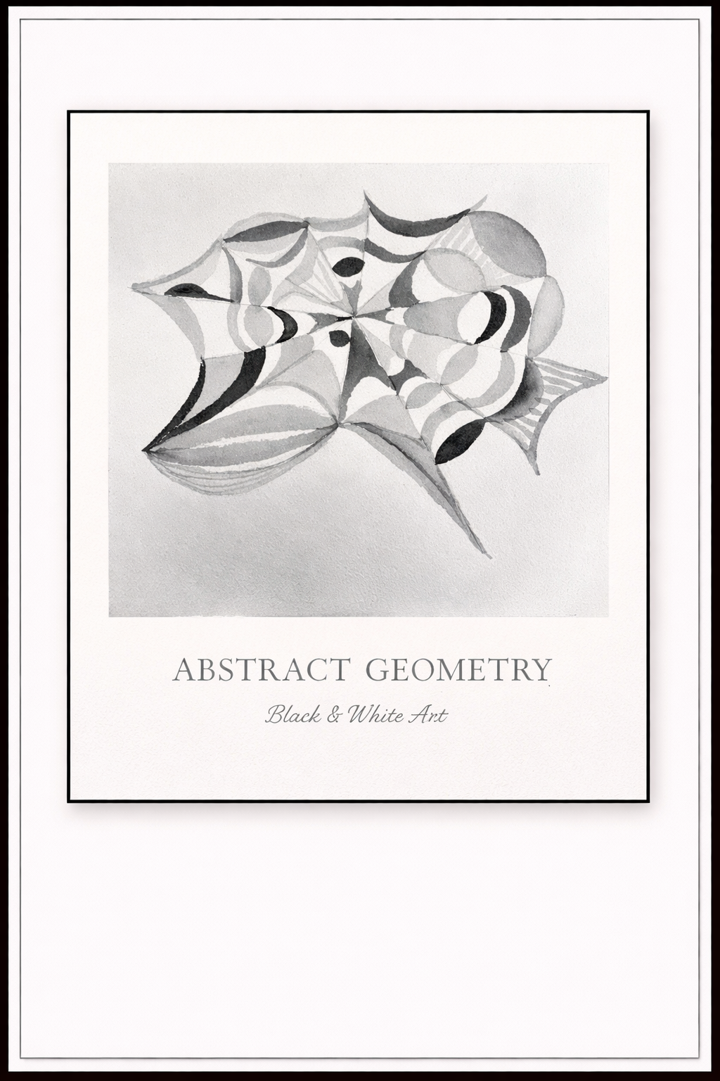 Abstract Geometry – Black &amp; White Art Poster
