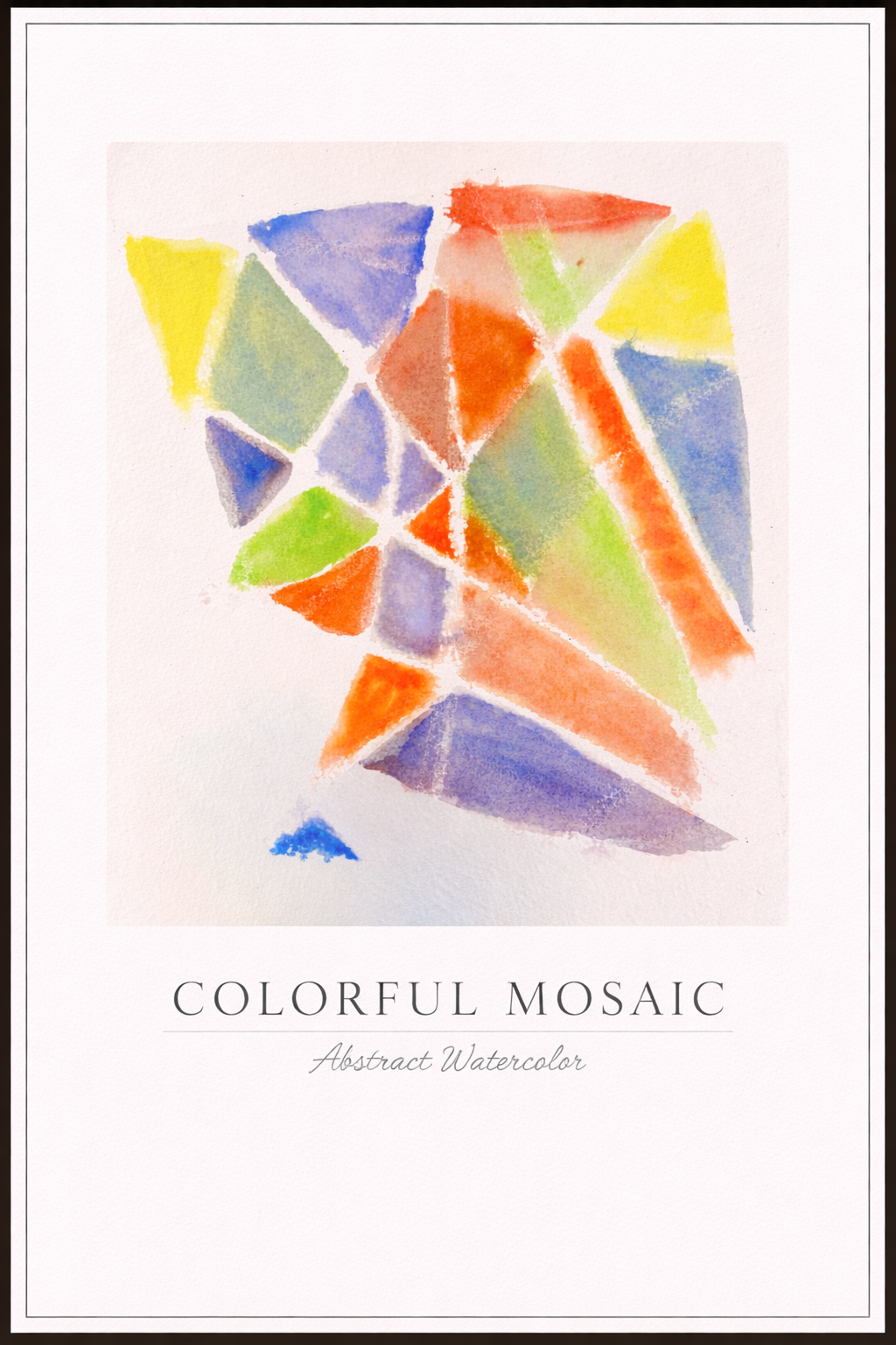 Colorful Mosaic – Abstract Watercolor Poster