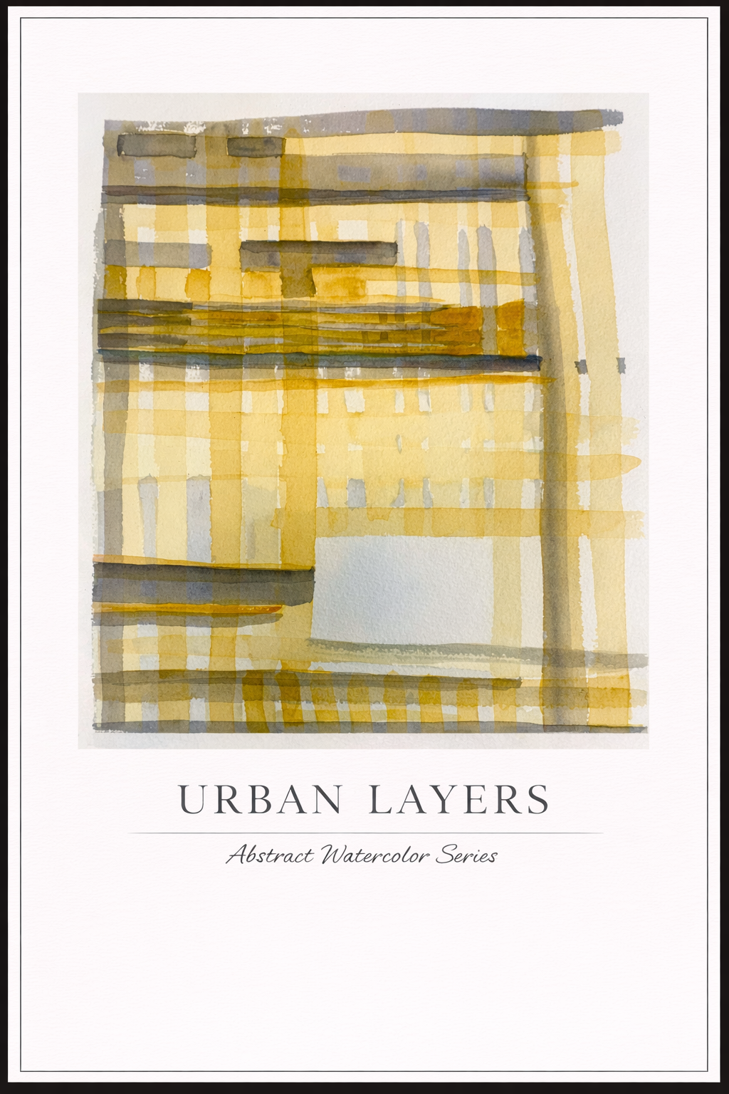 Urban Layers – Abstract Watercolor Poster