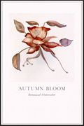 Autumn Bloom – Botanical Watercolor Poster