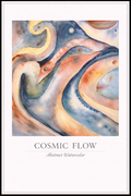 Cosmic Flow – Abstract Watercolor Poster