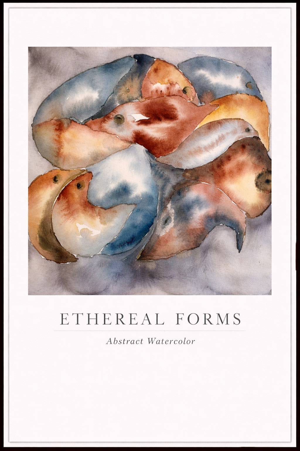Ethereal Forms – Abstract Watercolor Poster