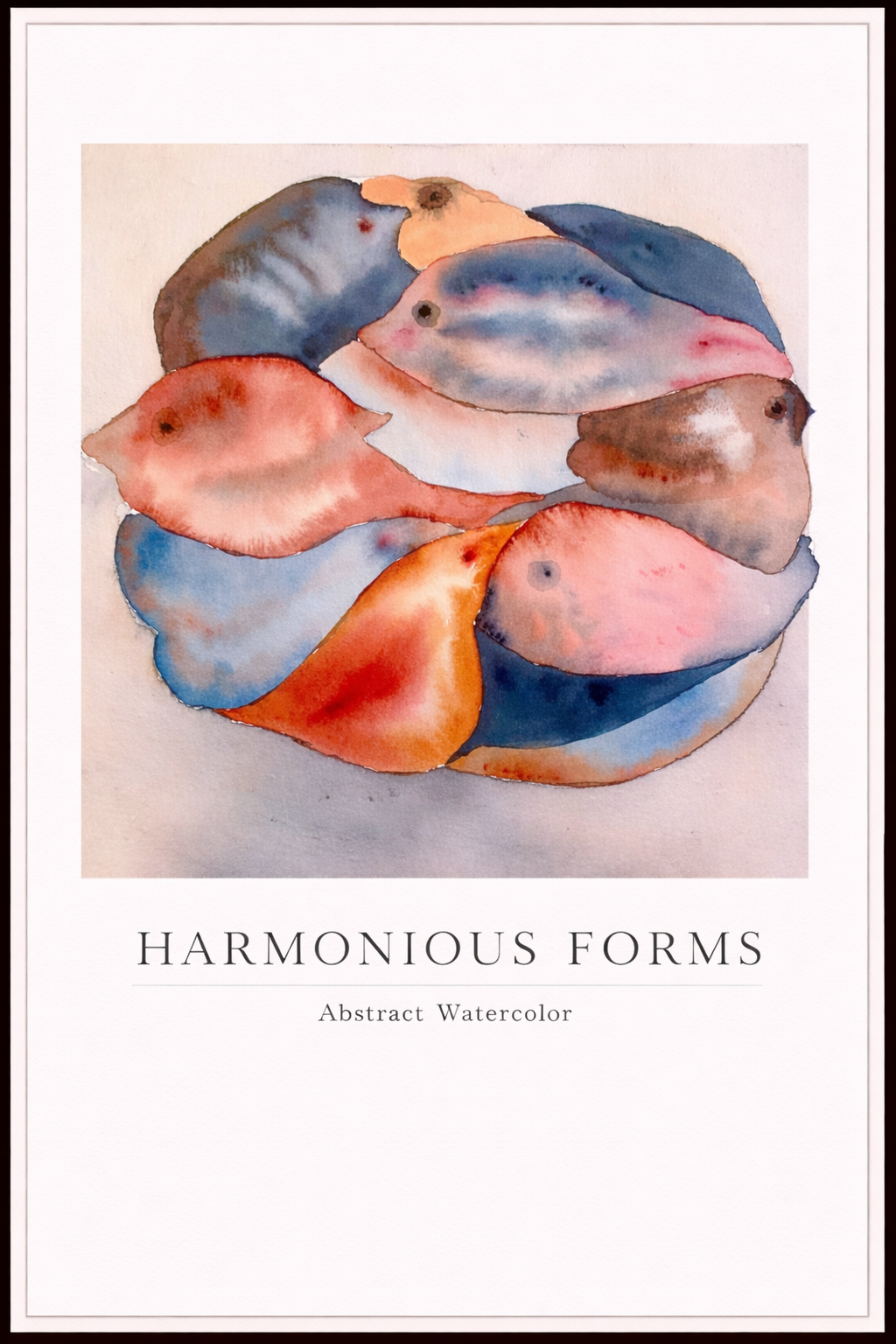Harmonious Forms – Abstract Watercolor Poster
