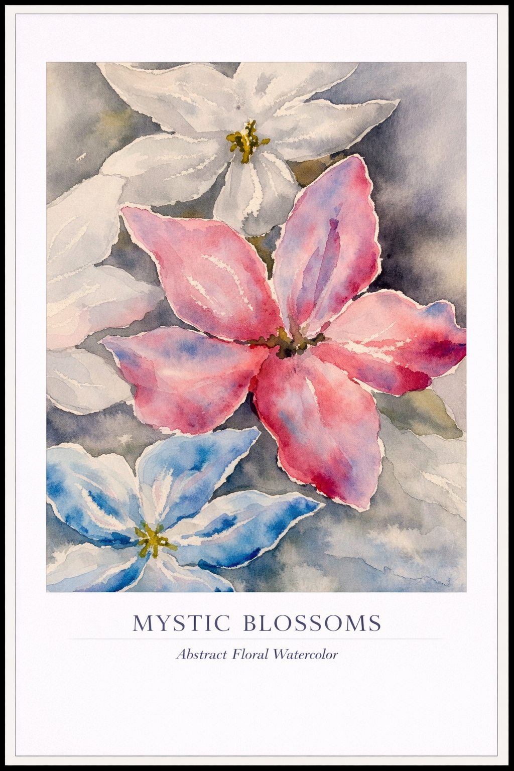 Mystic Blossoms – Watercolor Floral Poster