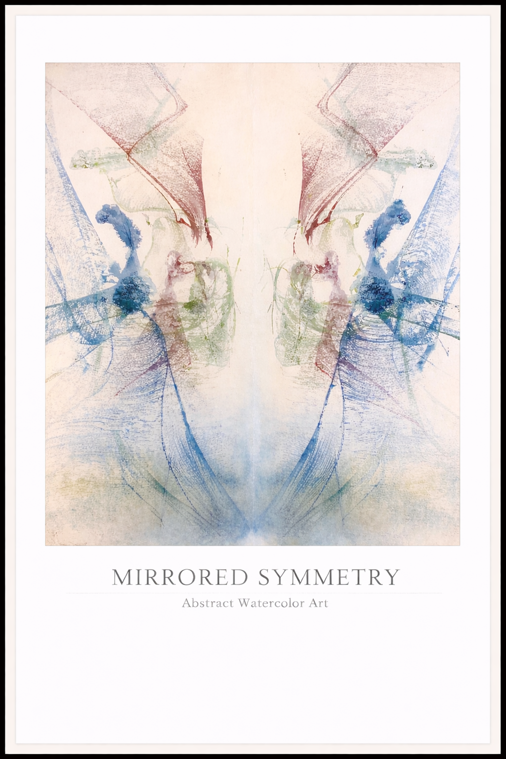 Mirrored Symmetry – Abstract Watercolor Art Poster