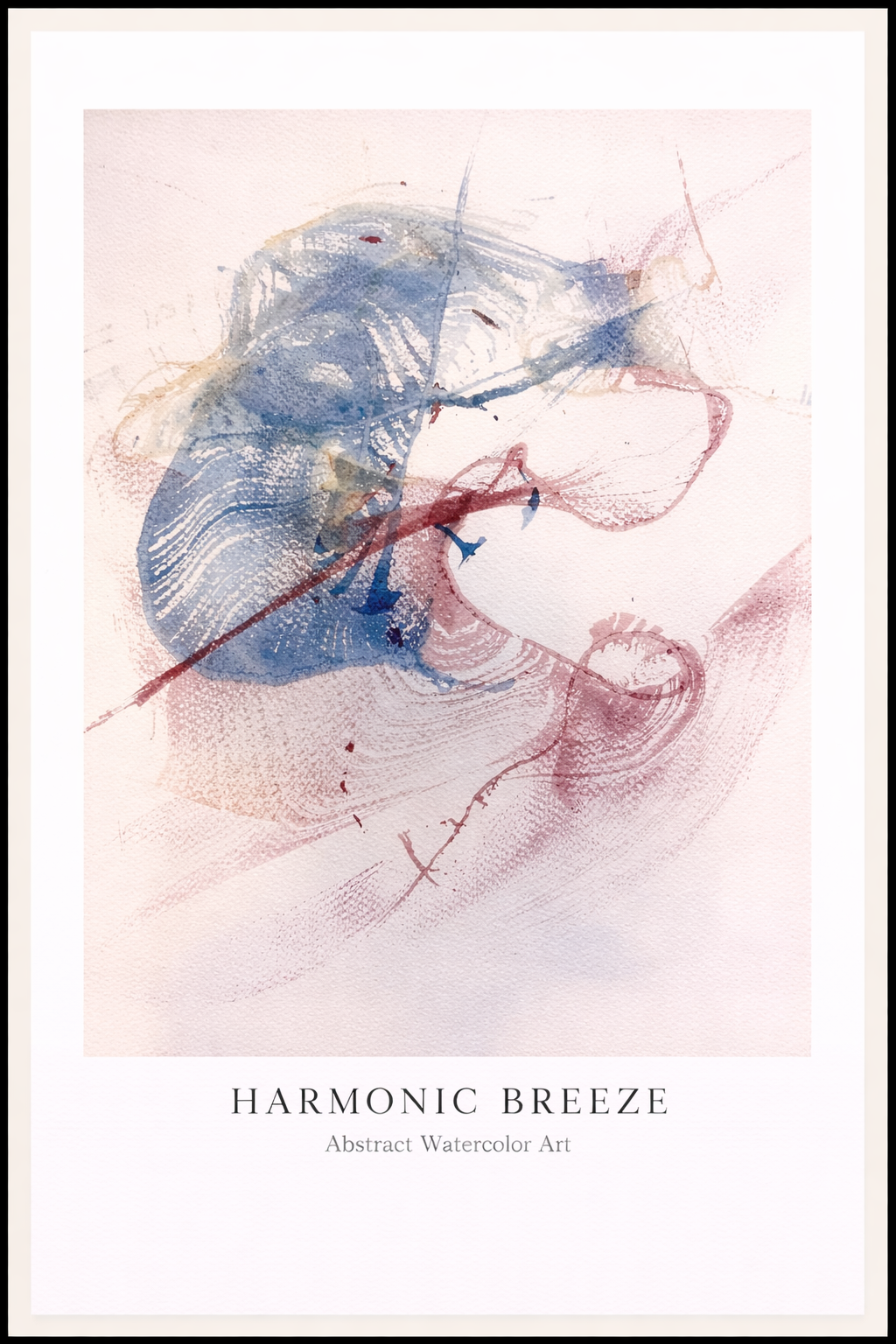 Harmonic Breeze – Abstract Watercolor Art Poster