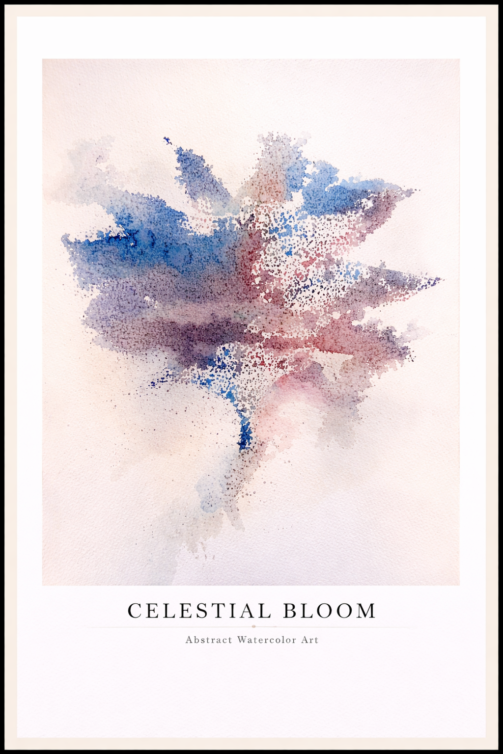 Celestial Bloom – Abstract Watercolor Art Poster