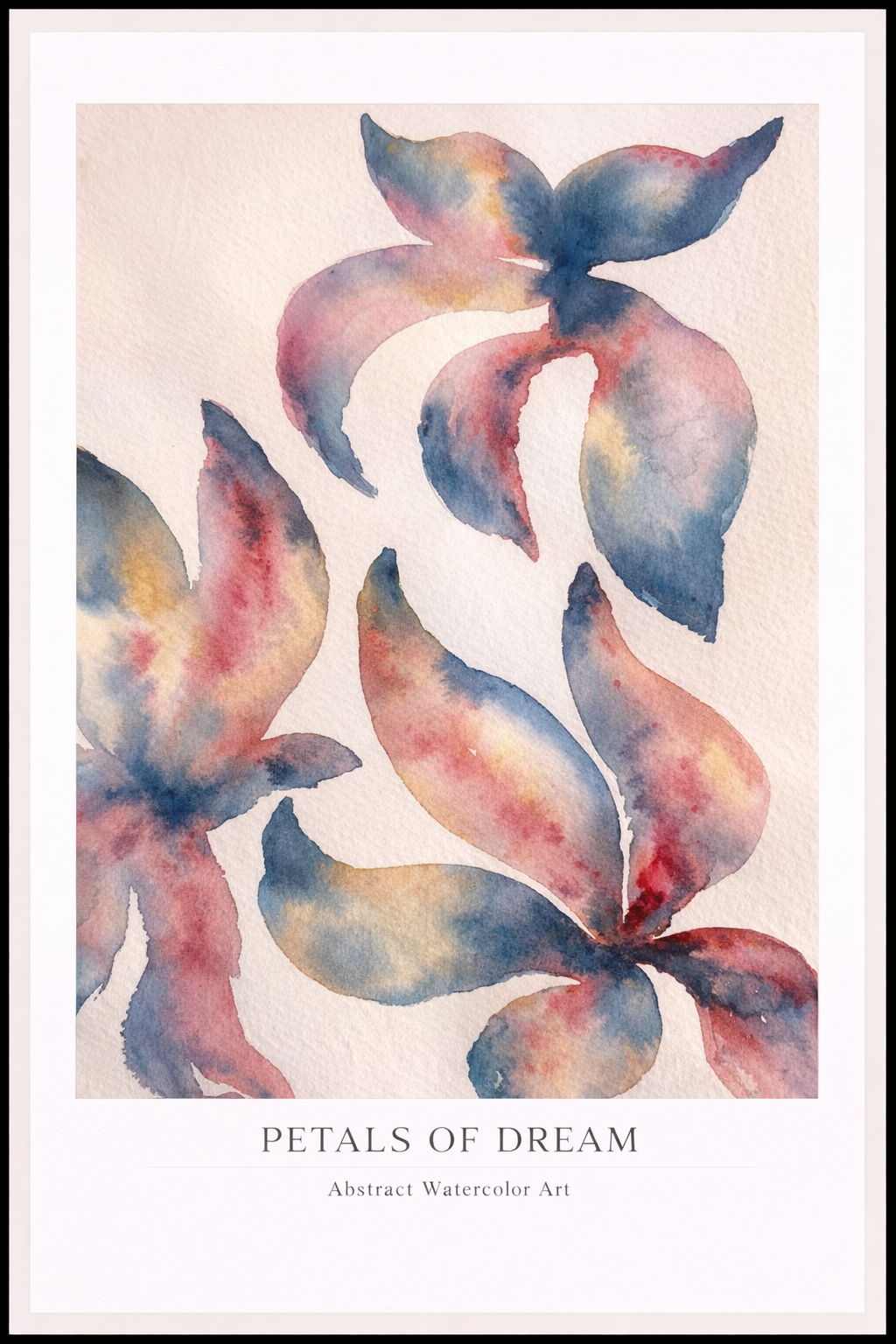 Petals of Dream – Abstract Watercolor Art Poster