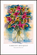 Vibrant Bouquet – Watercolor Floral Art Poster