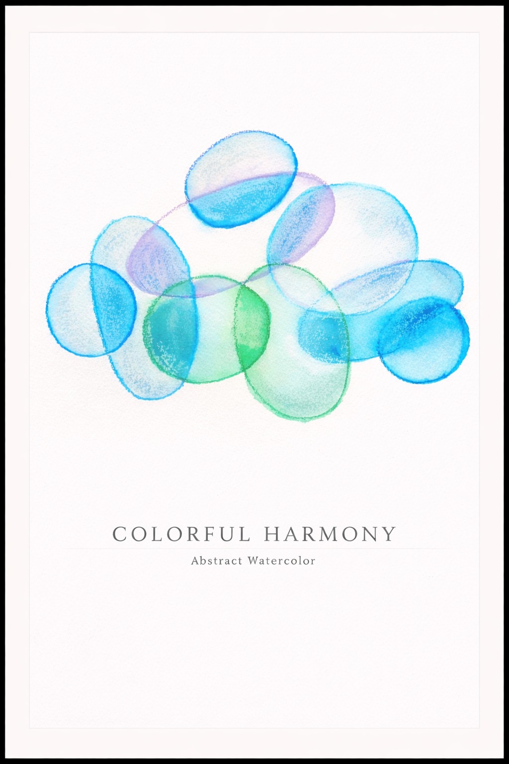 Colorful Harmony – Abstract Watercolor Poster
