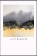 Moody Landscape – Watercolor Art Poster
