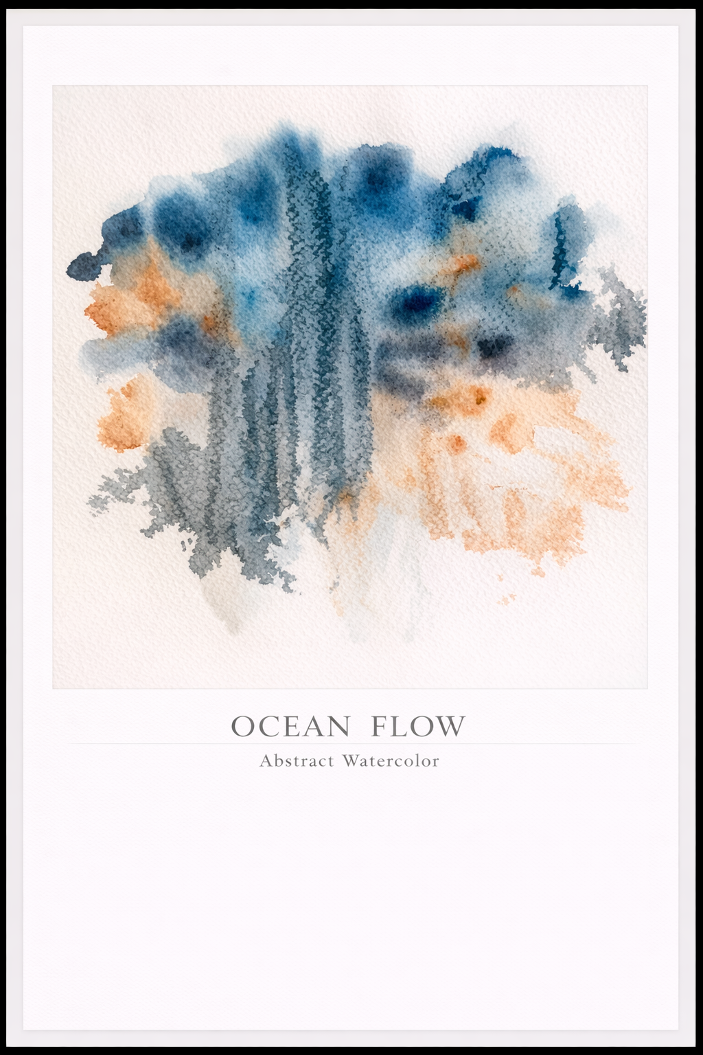 Ocean Flow – Abstract Watercolor Poster