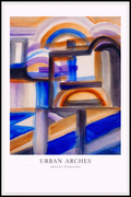 Urban Arches – Abstract Watercolor Poster