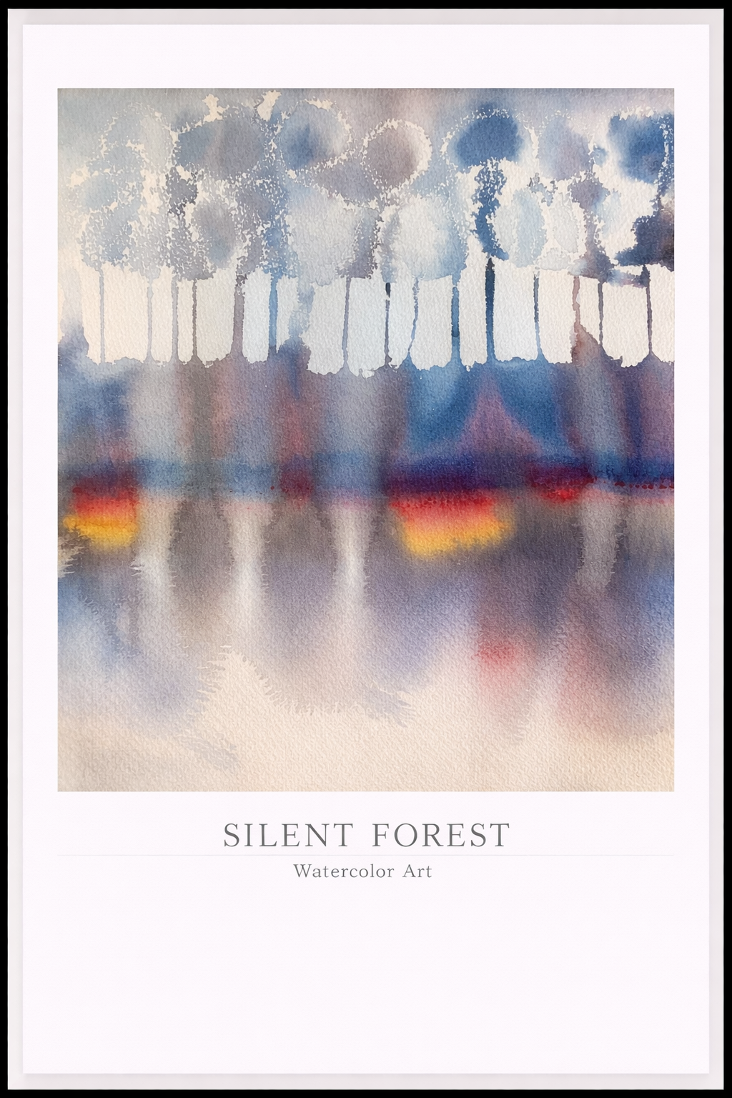 Silent Forest – Watercolor Art Poster