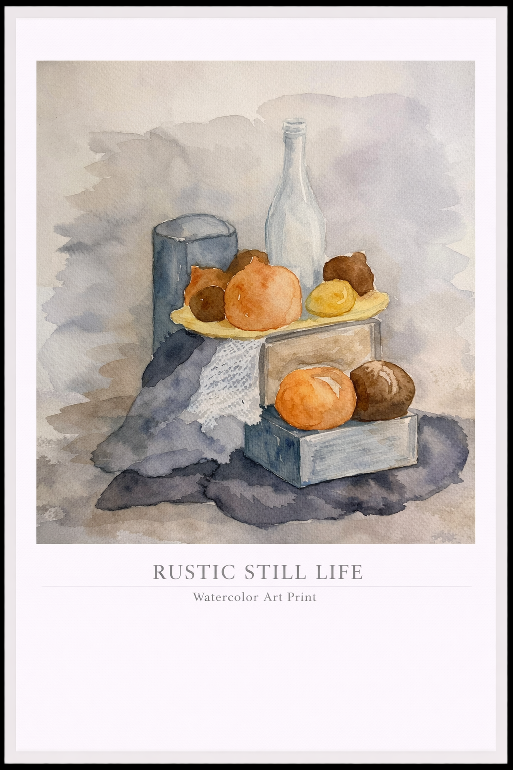 Rustic Still Life – Watercolor Art Poster
