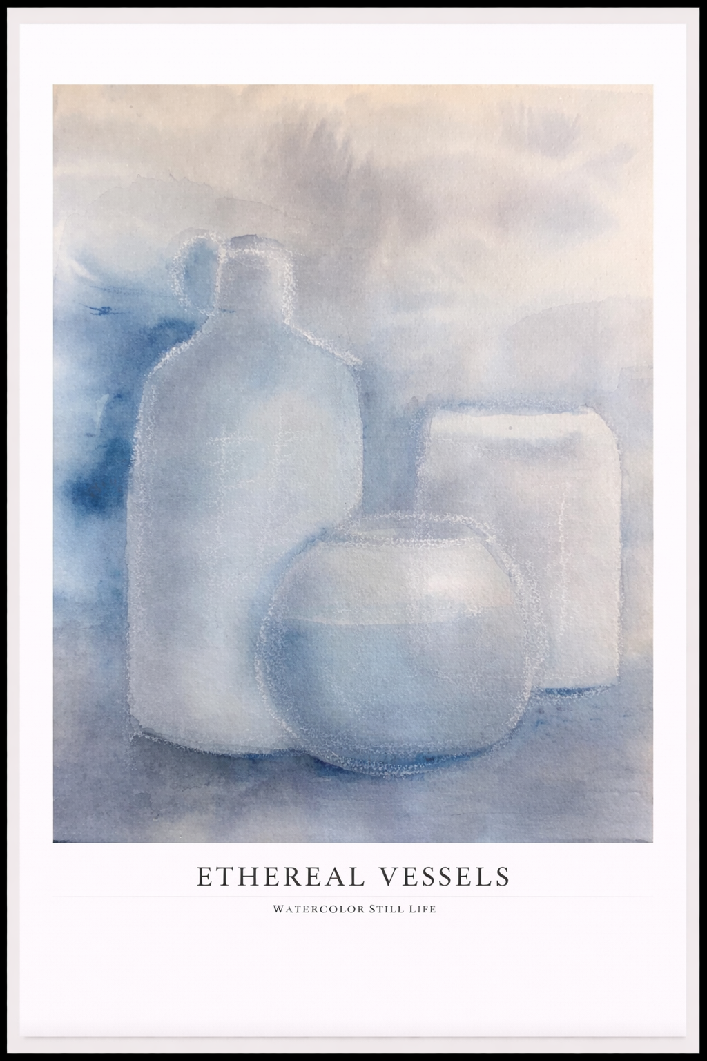 Ethereal Vessels – Minimalist Watercolor Poster