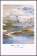 Tranquil Fjord – Watercolor Landscape Poster