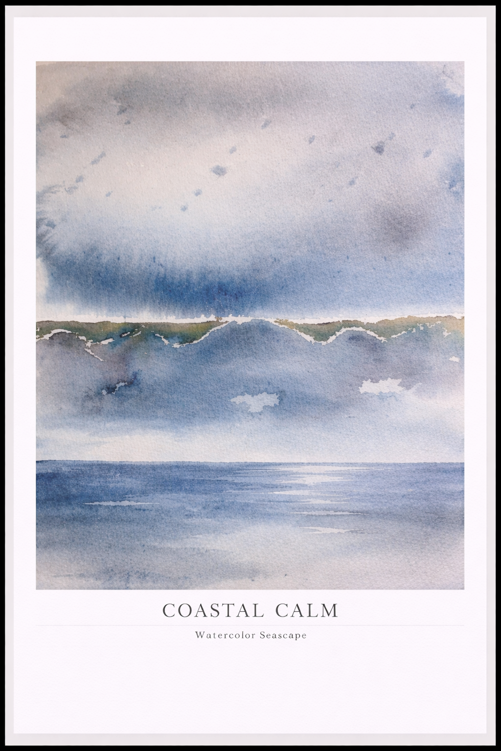 Coastal Calm – Watercolor Seascape Poster