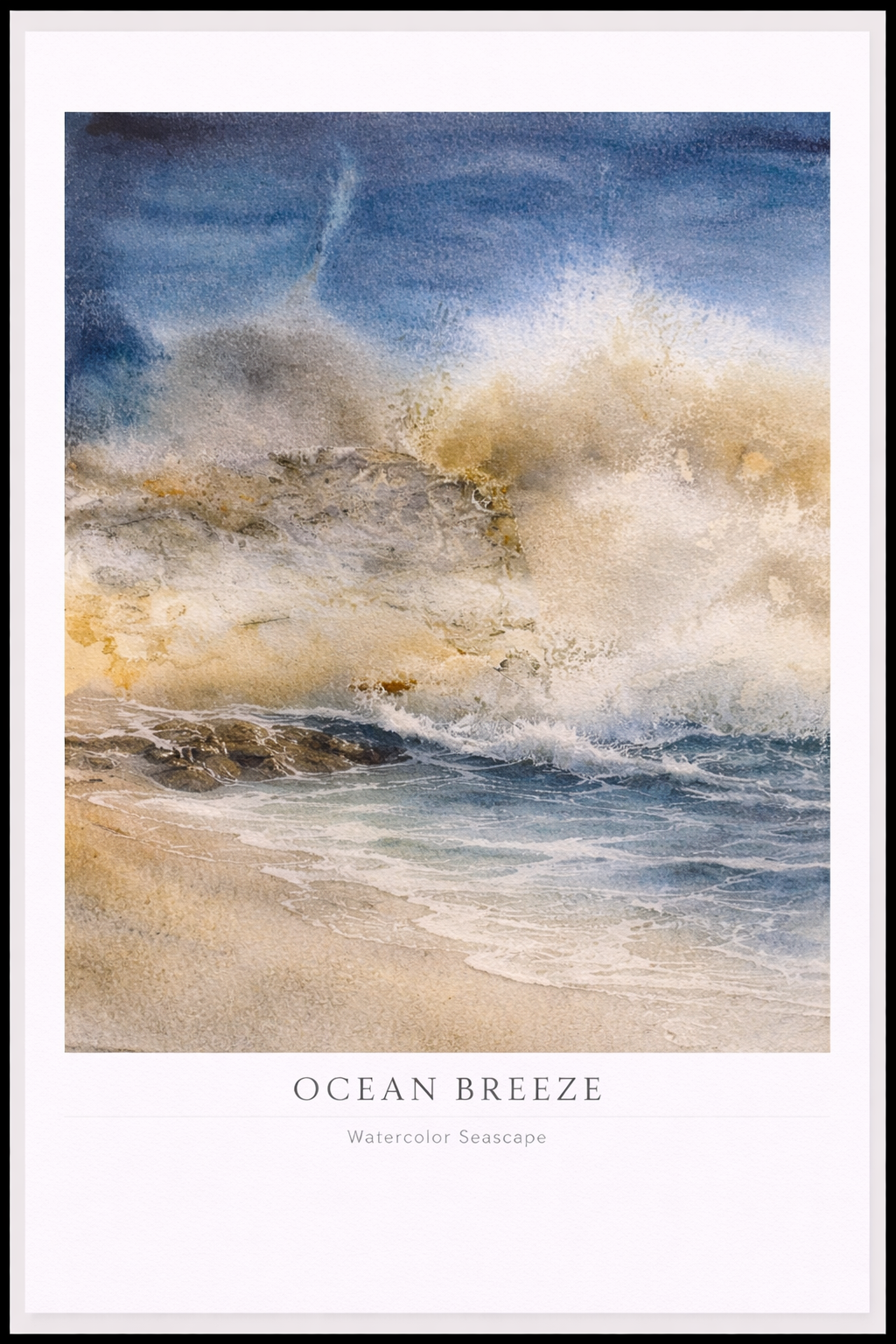 Ocean Breeze – Watercolor Seascape Poster
