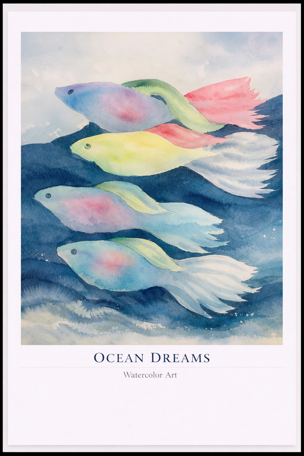 Ocean Dreams – Watercolor Fish Poster