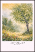 Misty Meadow – Watercolor Art Poster