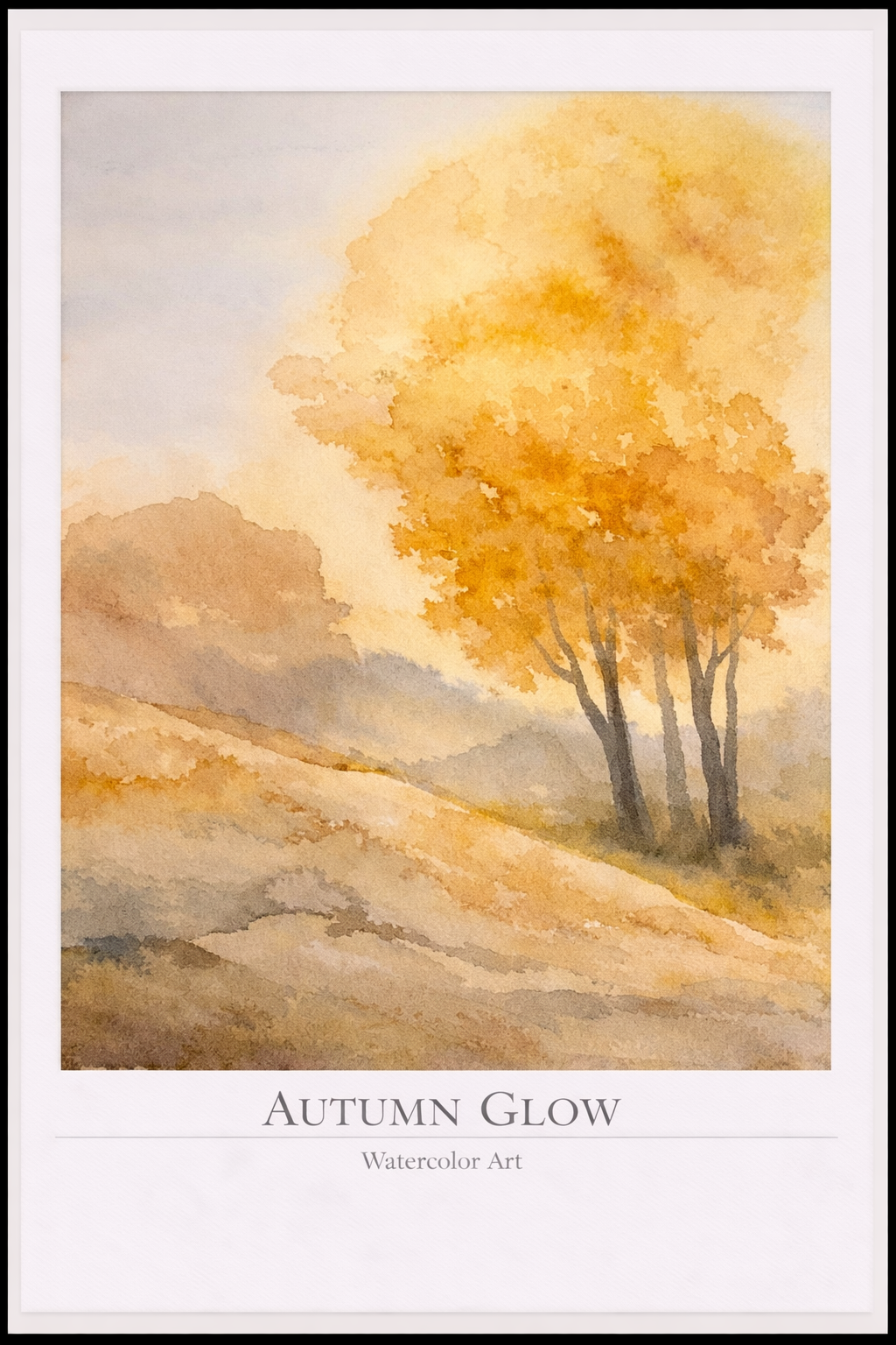 Autumn Glow – Watercolor Art Poster
