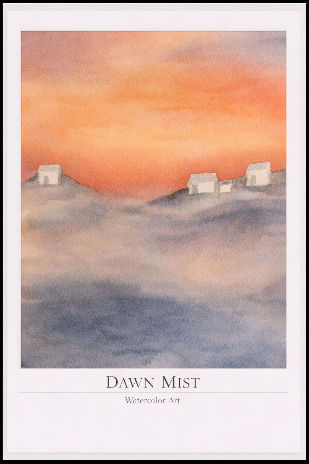Dawn Mist – Watercolor Art Poster