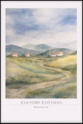 Country Cottages – Watercolor Art Poster