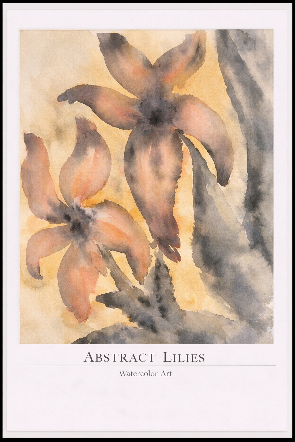 Abstract Lilies – Watercolor Art Poster
