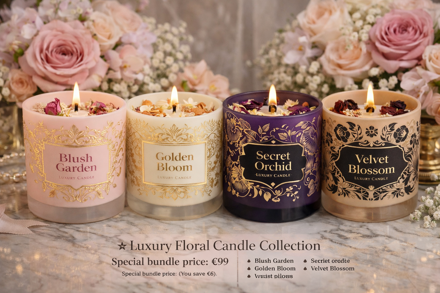 Luxury Floral Candle Collection