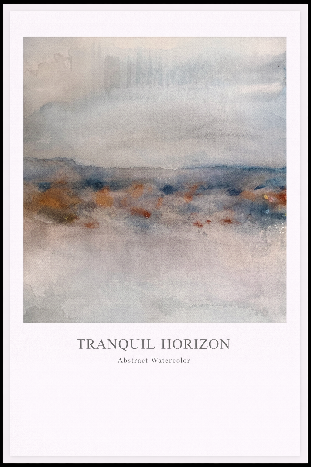 Tranquil Horizon – Abstract Watercolor Poster