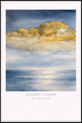 Golden Clouds – Watercolor Seascape Poster